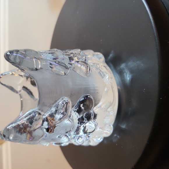 Vintage Swedish Art Glass Candle Holder Nybro Paul Isling Christmas Trees - Picture 9 of 10